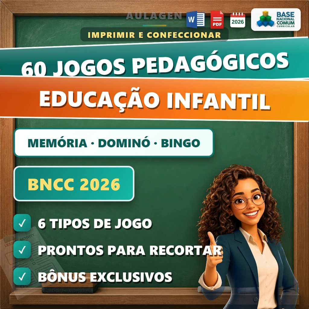 60 Jogos Pedagógicos para Imprimir - Educação Infantil