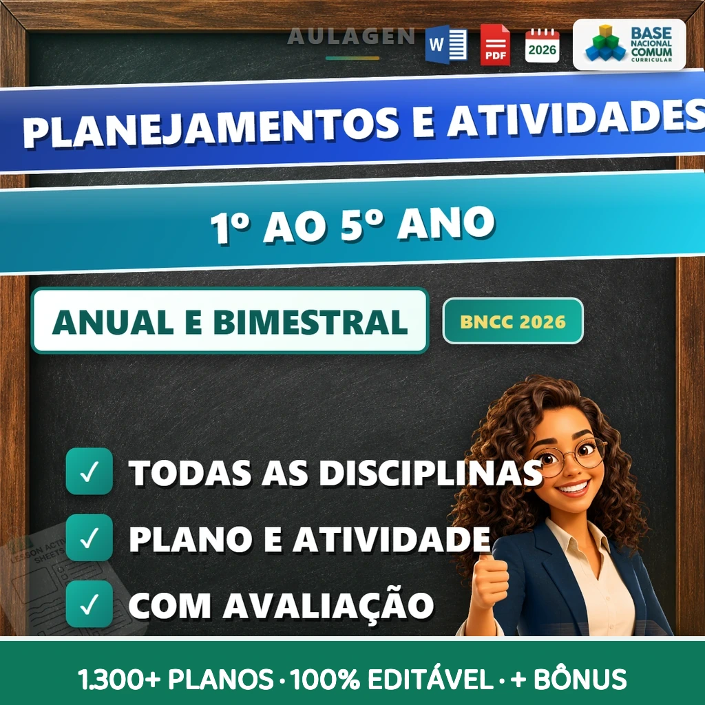Planos de Aula e Atividades - 1º ao 5º ano