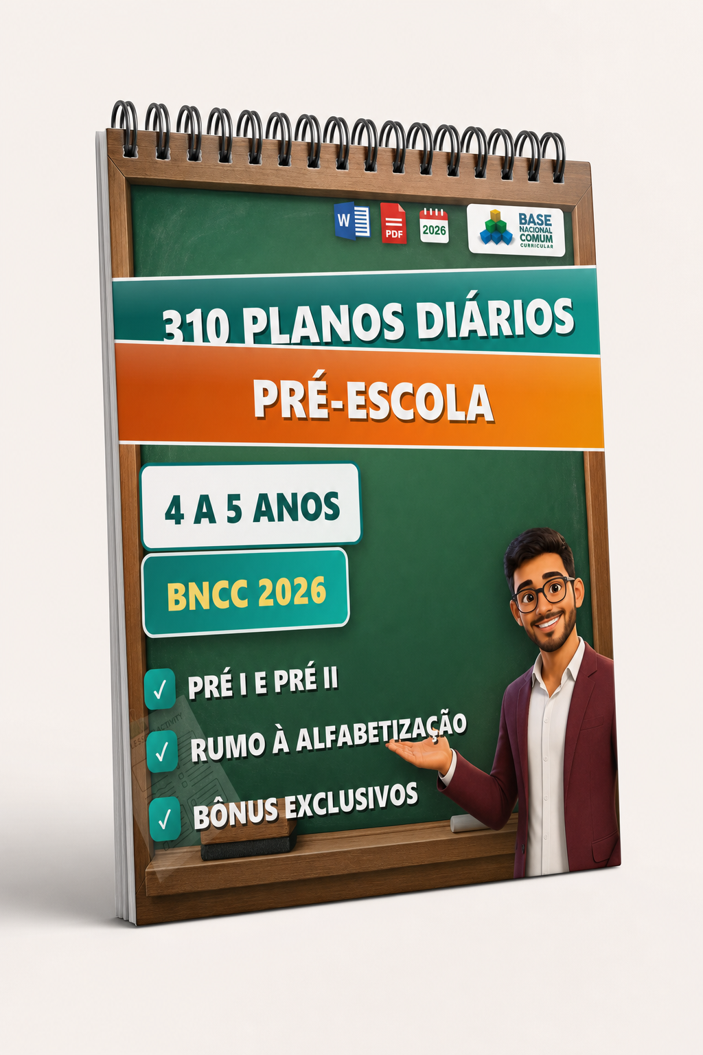 300 Planos Diários para Pré-escola — planos de aula prontos, alinhados à BNCC 2026
