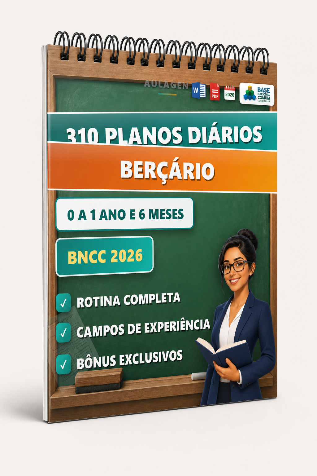 310 Planos Diários para Berçário — planos de aula prontos, alinhados à BNCC 2026