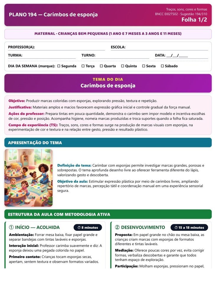 310 Planos Diários - Maternal — página interna