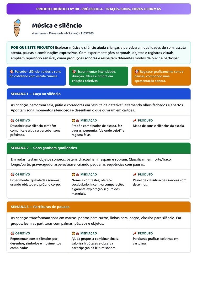 50 Projetos para Pré-escola — página interna