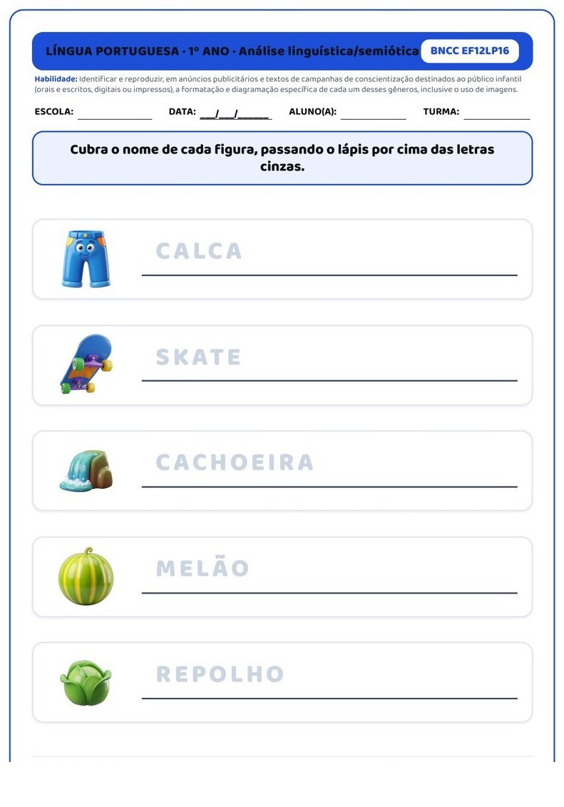 Atividades - 1º Ano Fundamental — página interna