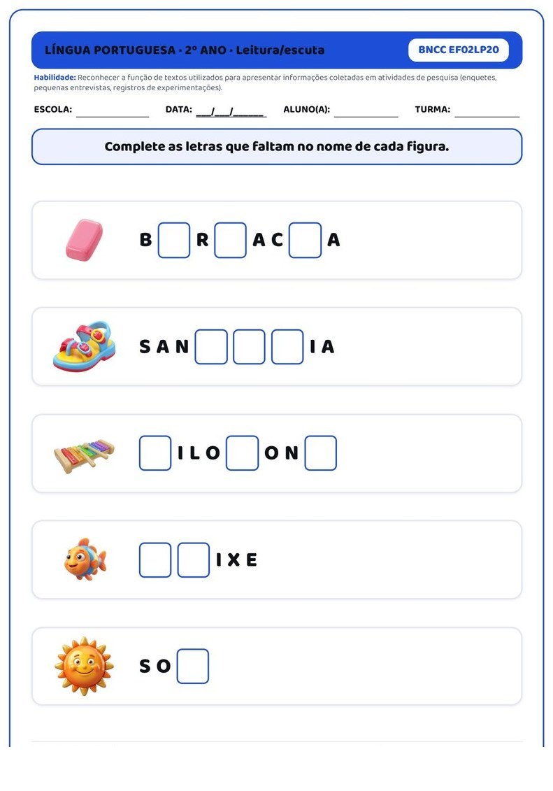 Atividades - 2º Ano Fundamental — página interna