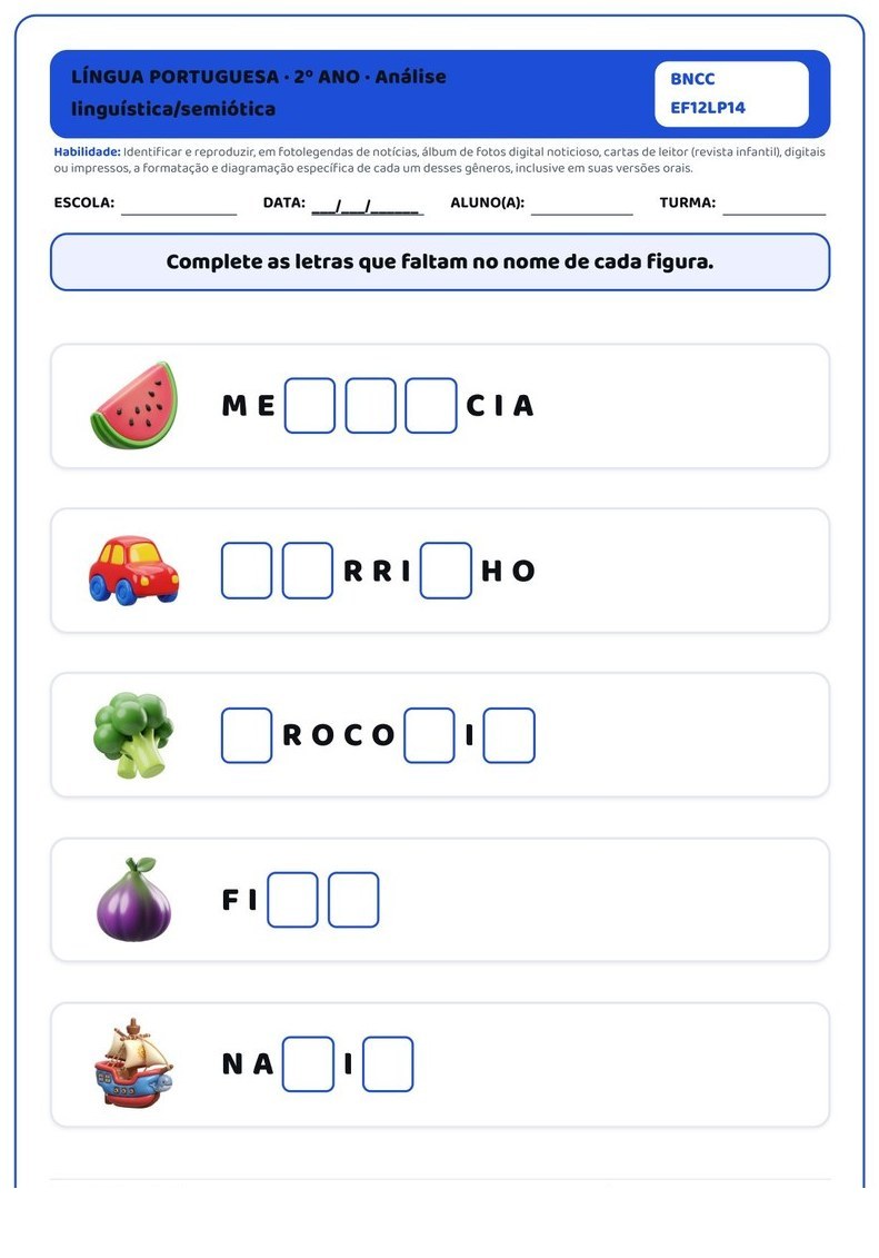 Atividades - 2º Ano Fundamental — página interna