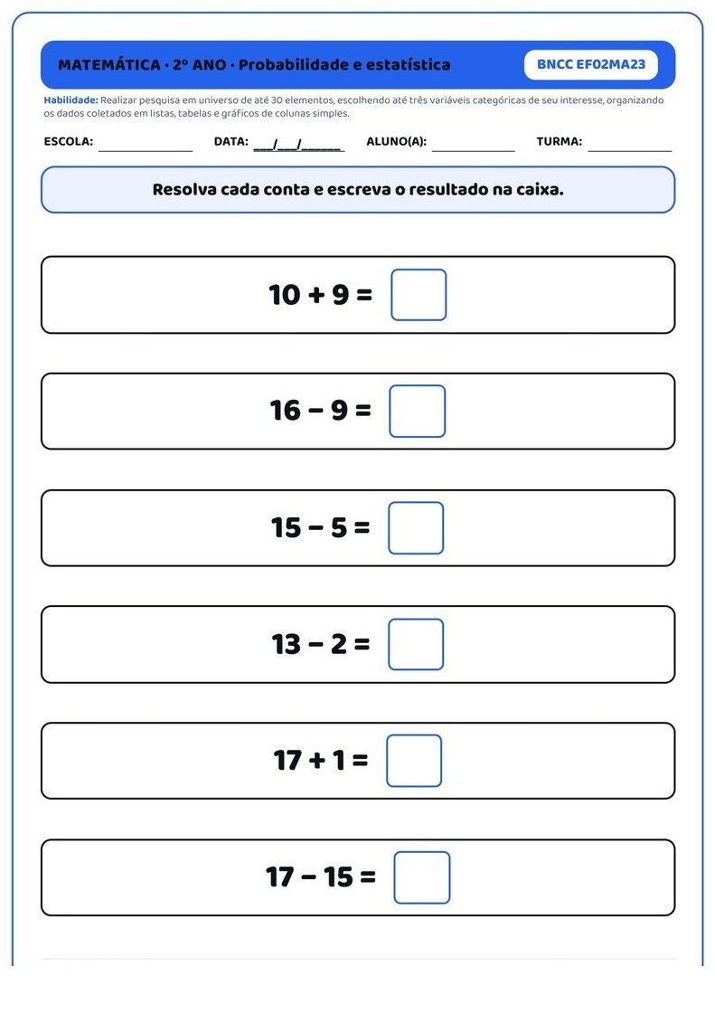 Atividades - 2º Ano Fundamental — página interna