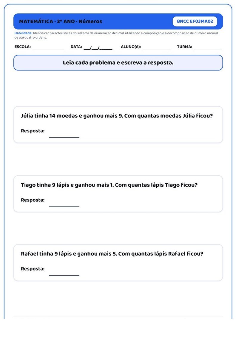 Atividades - 3º Ano Fundamental — página interna