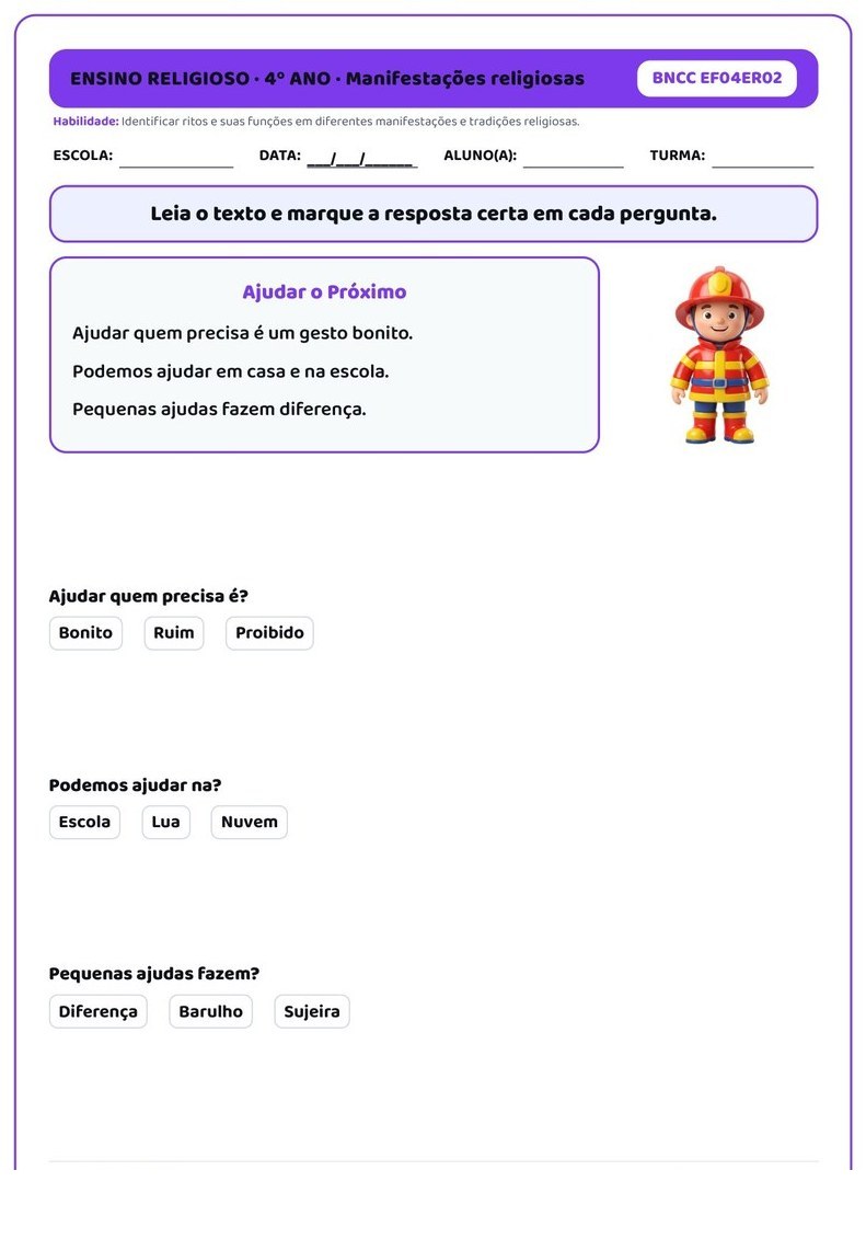 Atividades - 4º Ano Fundamental — página interna