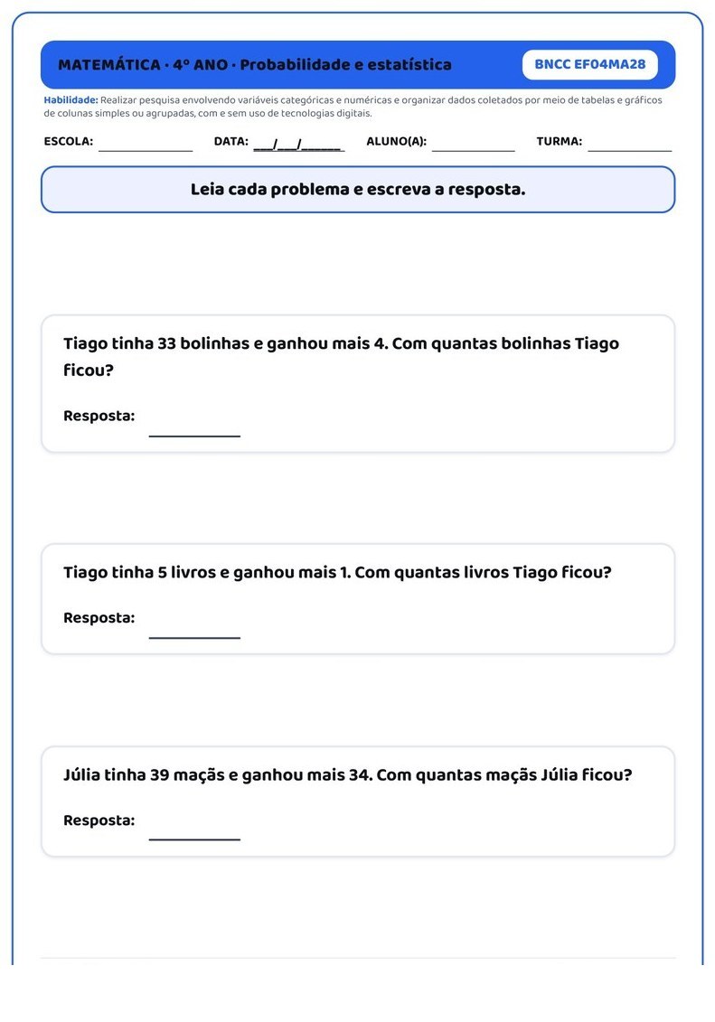 Atividades - 4º Ano Fundamental — página interna