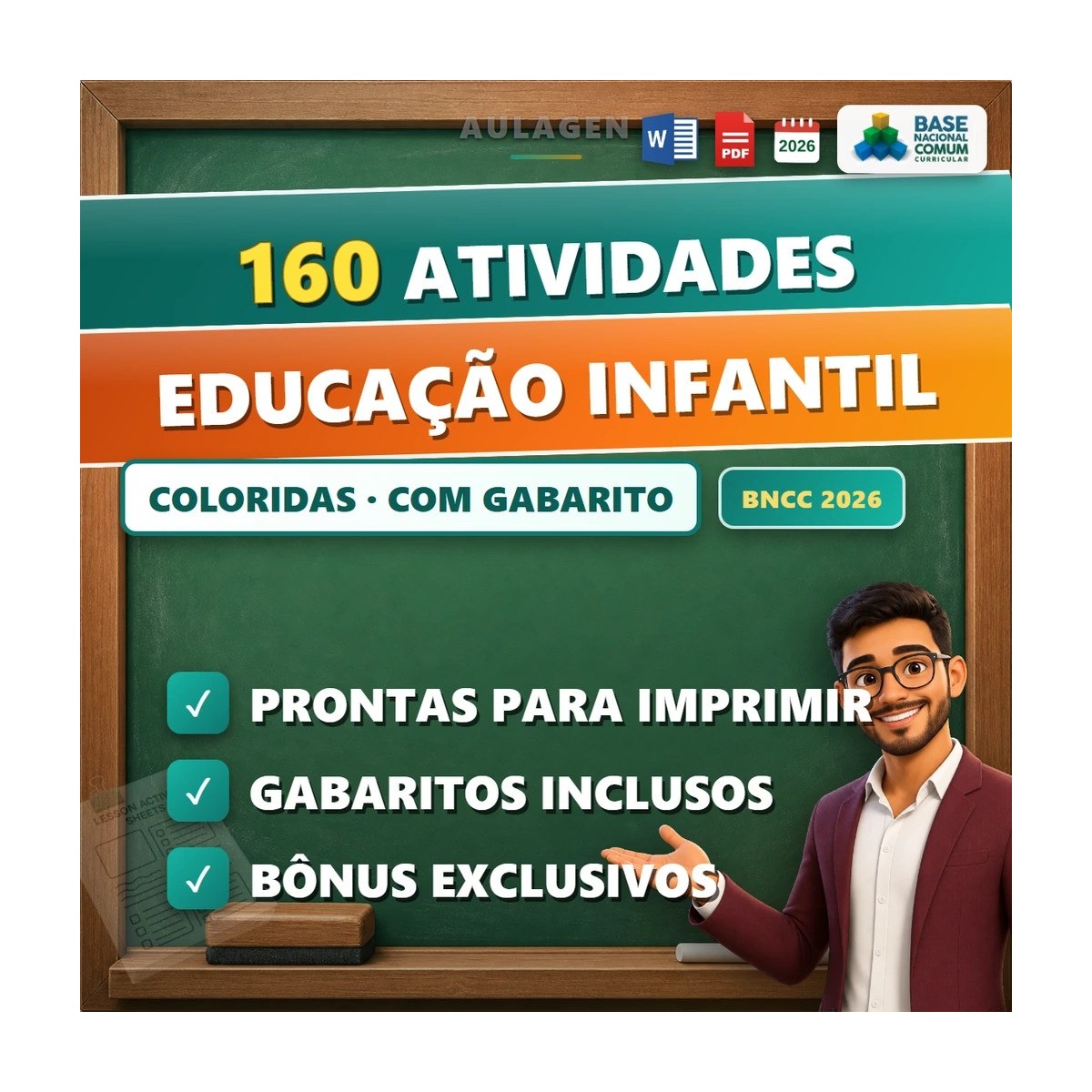 160 Atividades - Educação Infantil (com Gabaritos) — página interna