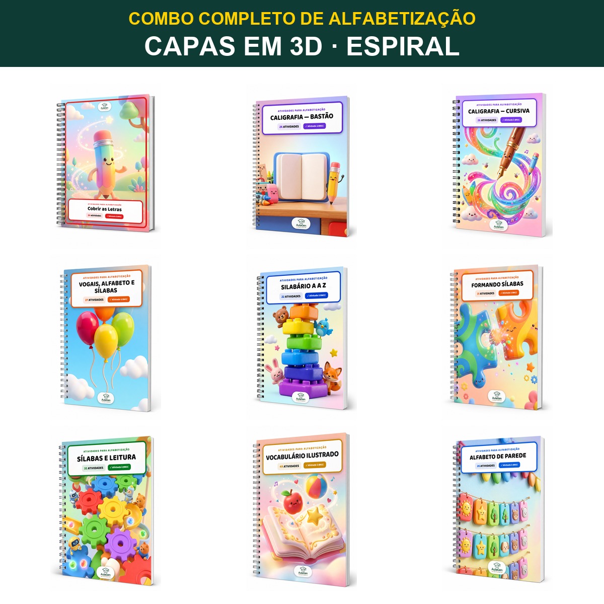 Combo Completo — Todas as 38 Apostilas de Alfabetização — página interna