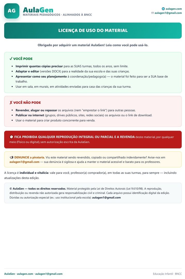 Combo Educação Infantil - Planos Anuais e Bimestrais — página interna