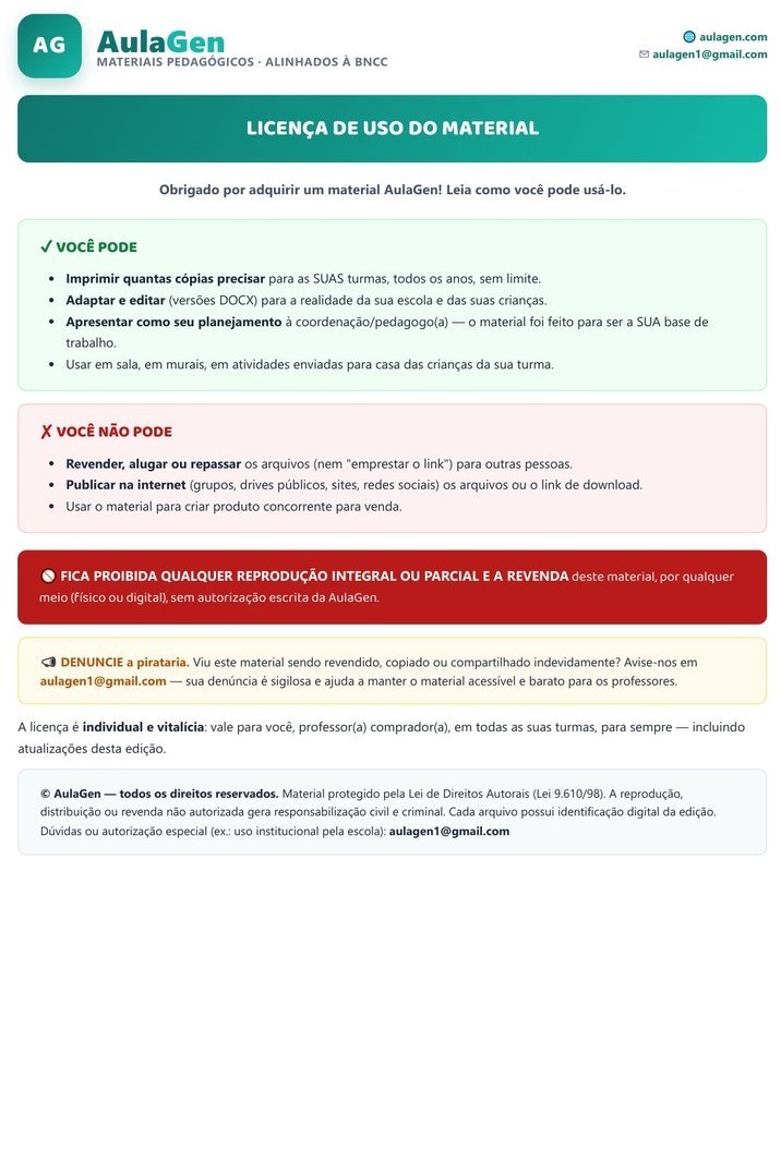 Planos de Aula Anuais - Berçário — página interna