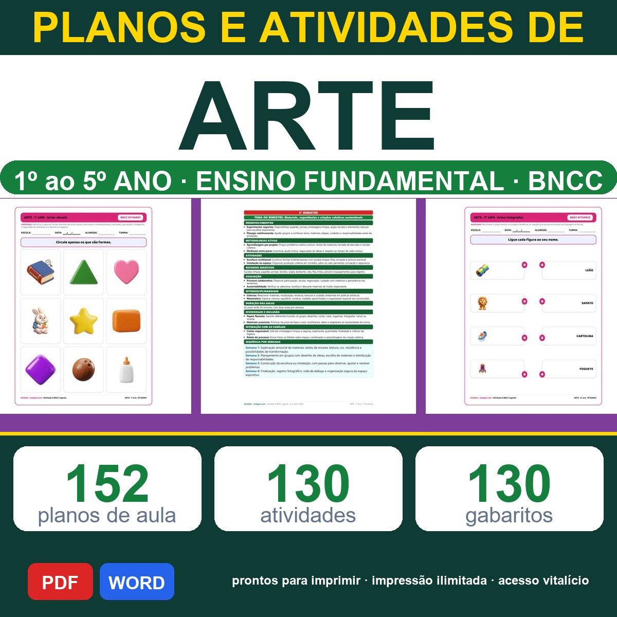 Planos e Atividades de Arte 1º-5º ano
