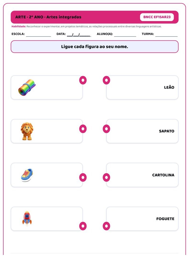 Planos e Atividades de Arte 1º-5º ano — página interna