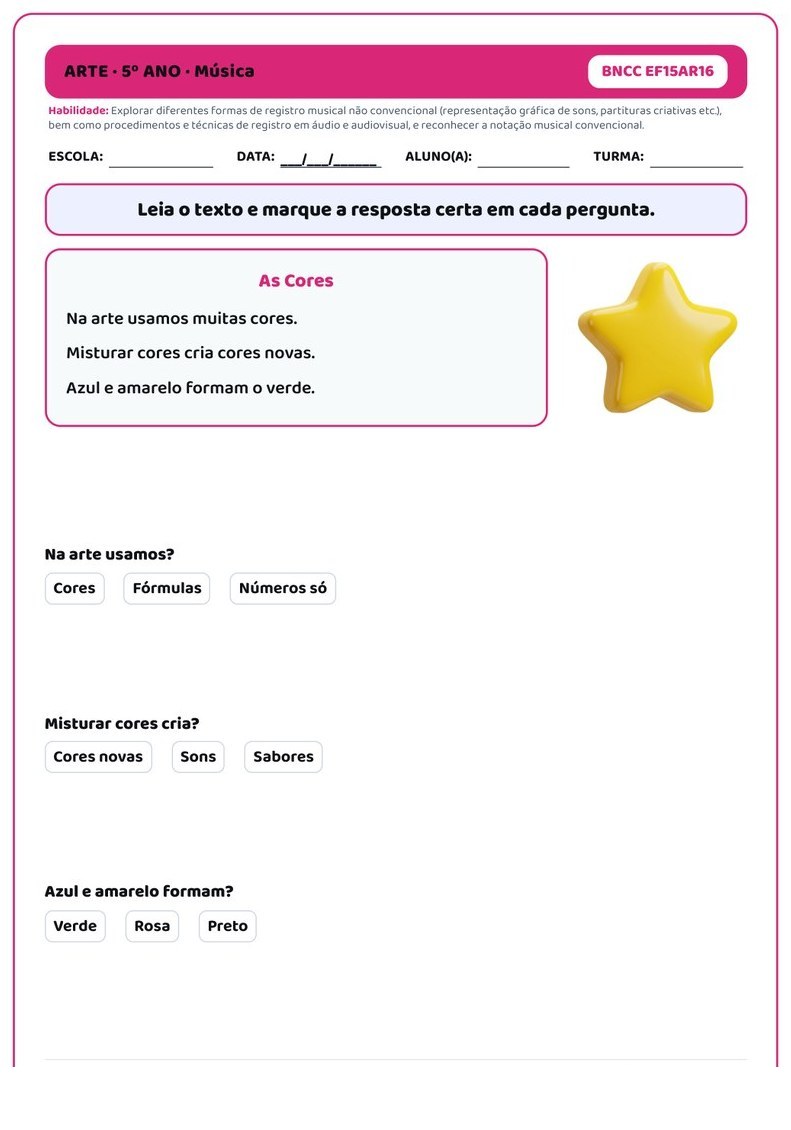 Planos e Atividades de Arte 1º-5º ano — página interna