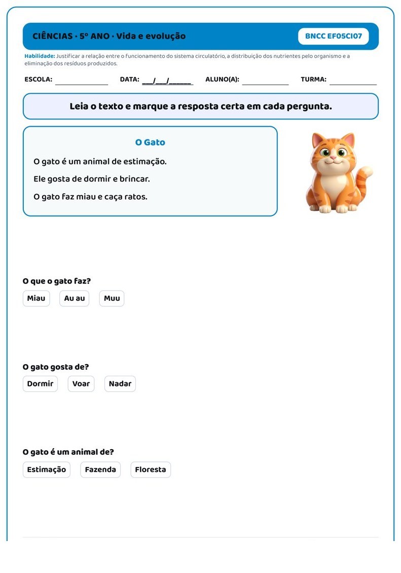 Planos e Atividades de Ciências 1º-5º ano — página interna
