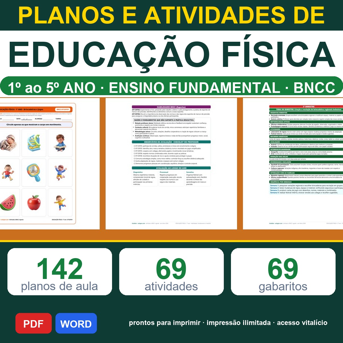 Planos e Atividades de Educação Física 1º-5º ano