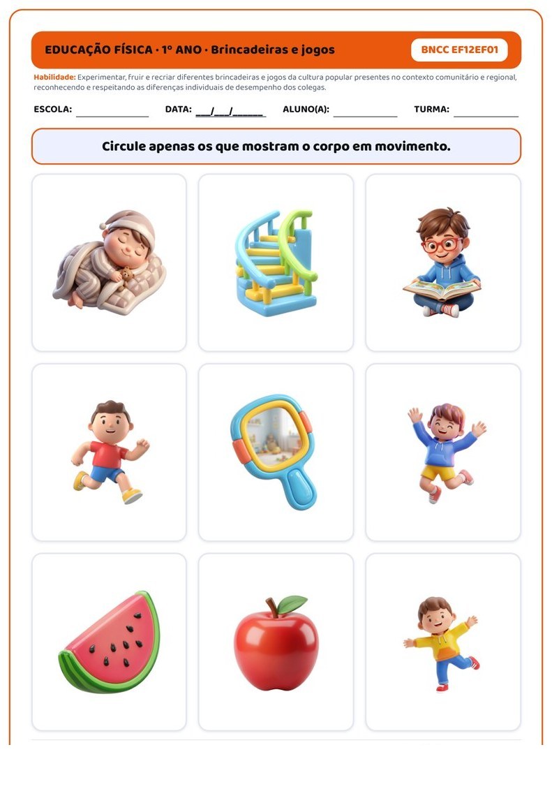 Planos e Atividades de Educação Física 1º-5º ano — página interna