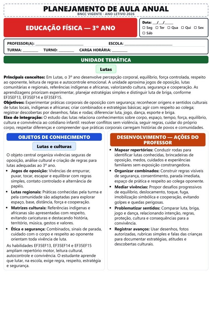 Planos e Atividades de Educação Física 1º-5º ano — página interna