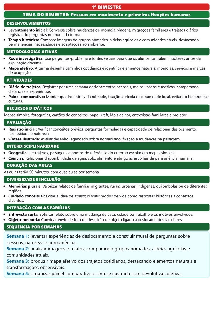 Planos e Atividades de História 1º-5º ano — página interna