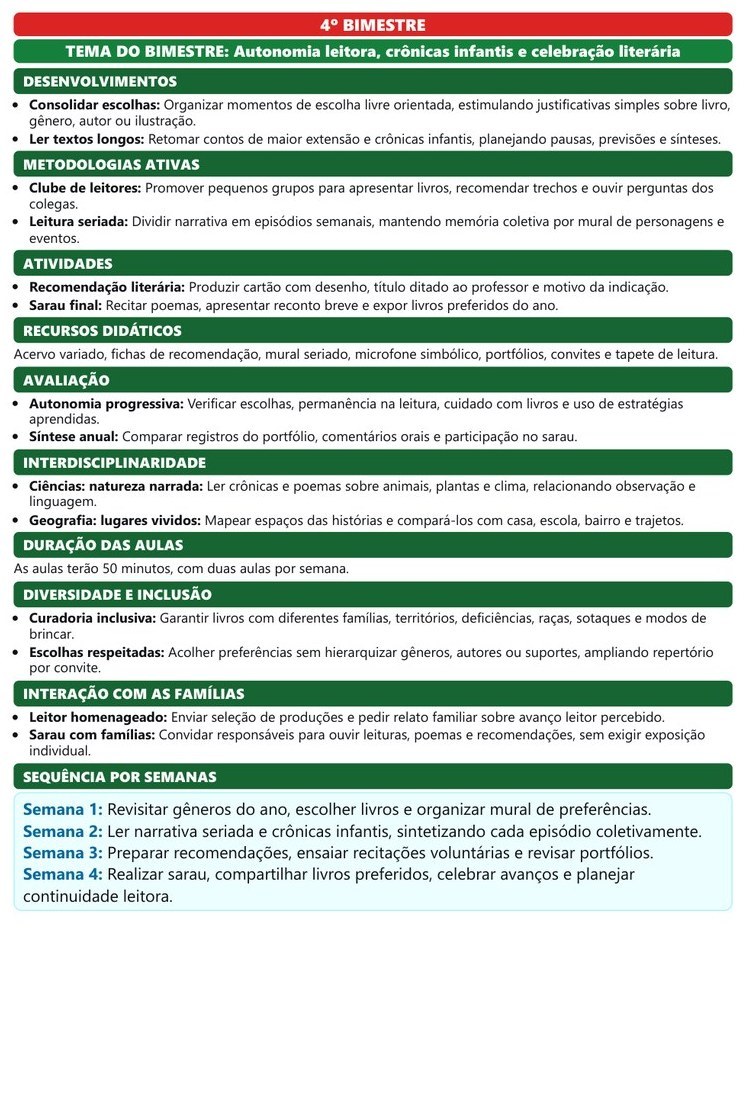 Planos e Atividades de Português 1º-5º ano — página interna