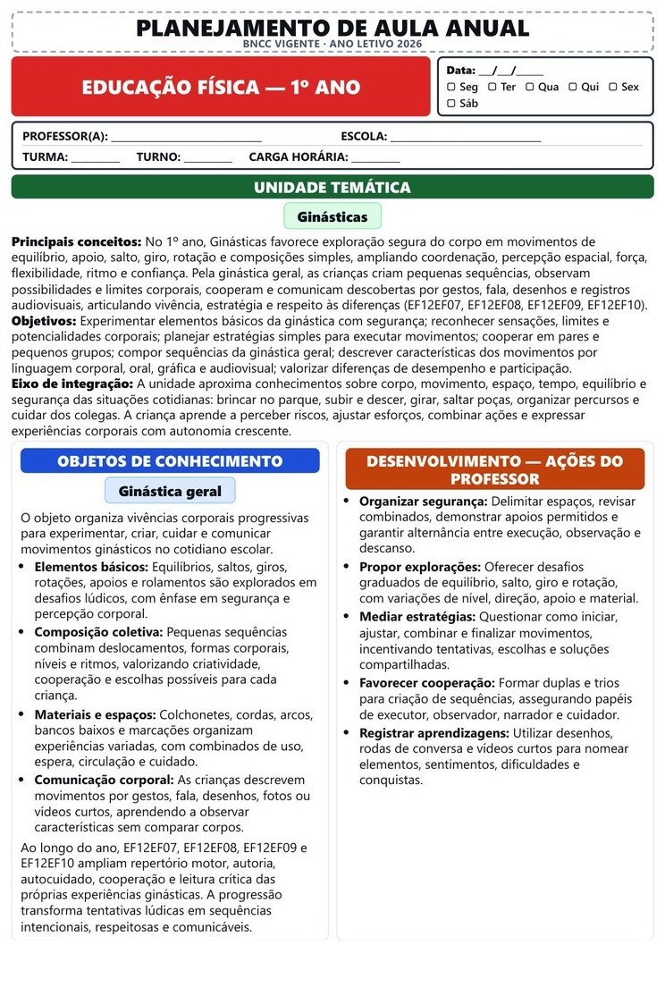 Planos de Aula e Atividades - 1º ao 5º ano — página interna
