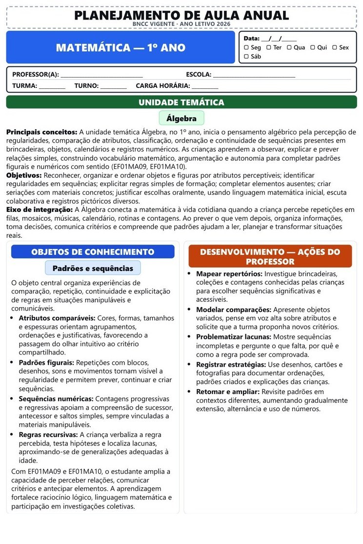 Planos de Aula e Atividades - 1º ao 5º ano — página interna