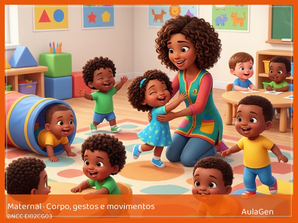 Plano de aula de Corpo, gestos e movimentos para Maternal — Caminho das almofadas (BNCC EI02CG03) | AulaGen