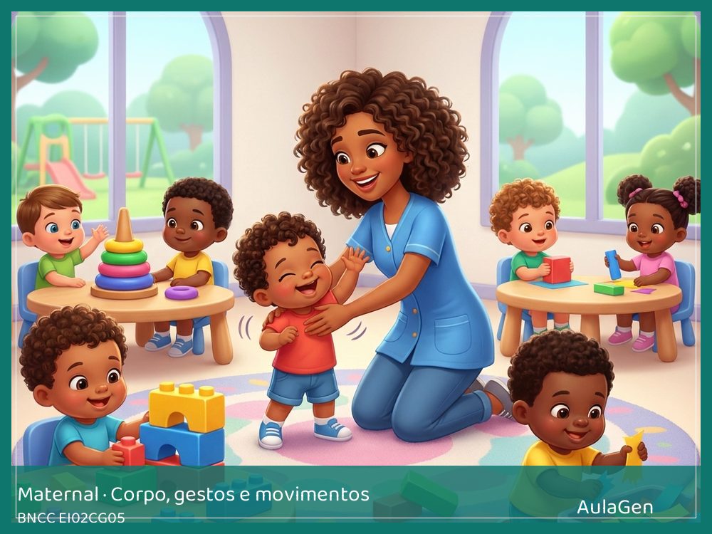 Plano de aula de Corpo, gestos e movimentos para Maternal — Pinças e potes (BNCC EI02CG05) | AulaGen
